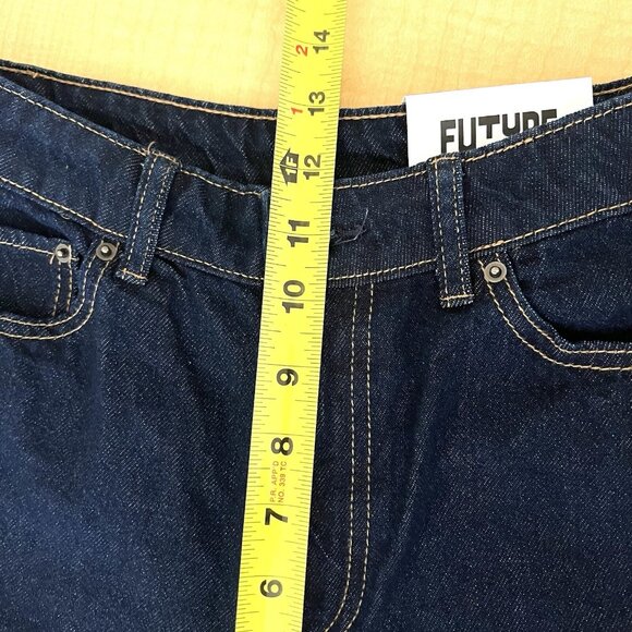 Future Collective Reese Blutstein Women Blue Jean Size 4 Flare Leg High Rise NEW - Picture 11 of 12